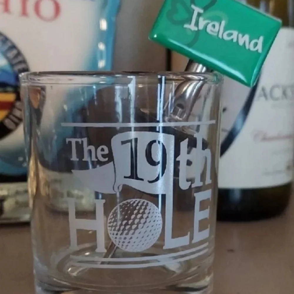 Whiskey Glass and Pourer Set 19th Hole Golf - Carroll's Irish Gifts BNWT RETIRED